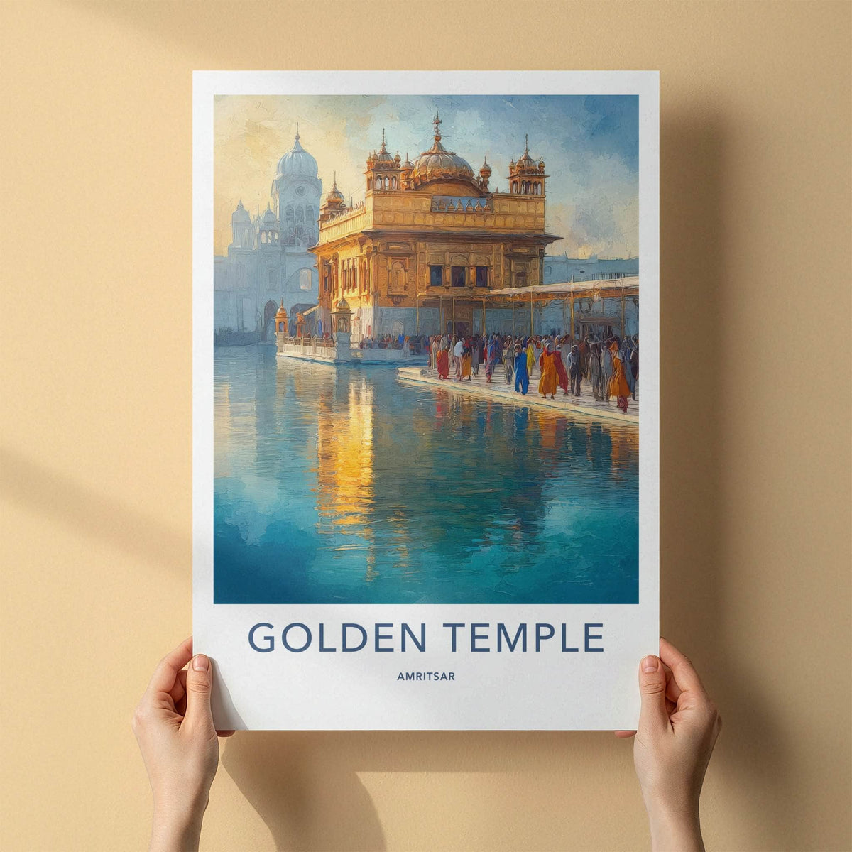 Golden Temple Poster - India Punjab Historical Art Print