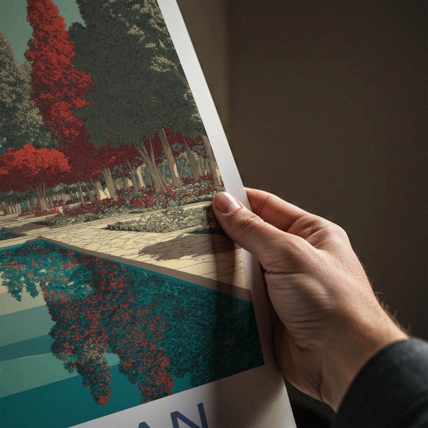 Golestan Poster - Iran Travel Art - Persian Garden Design Home Decor