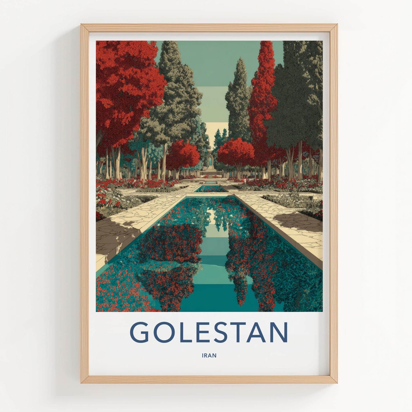 Golestan Poster - Iran Travel Art - Persian Garden Design Home Decor