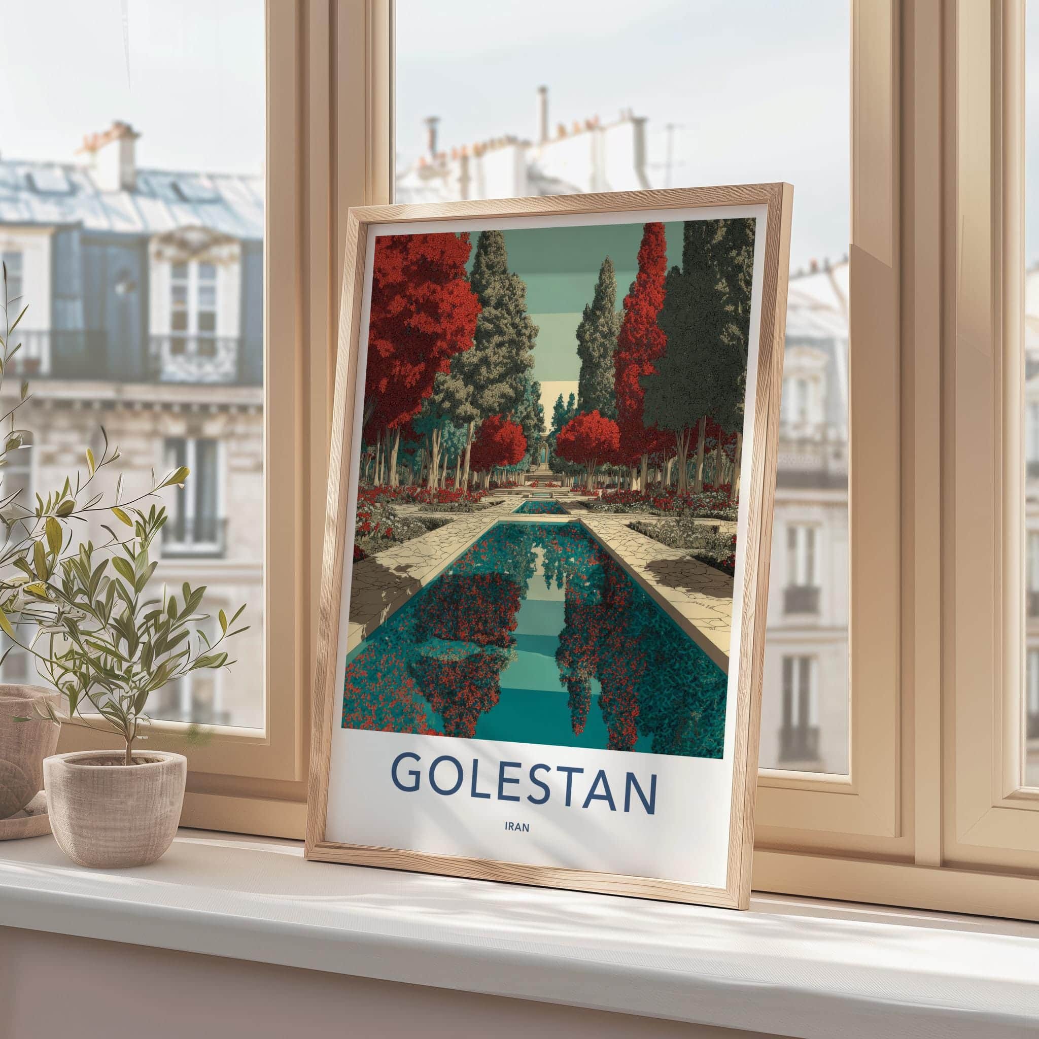 Golestan Poster - Iran Travel Art - Persian Garden Design Home Decor