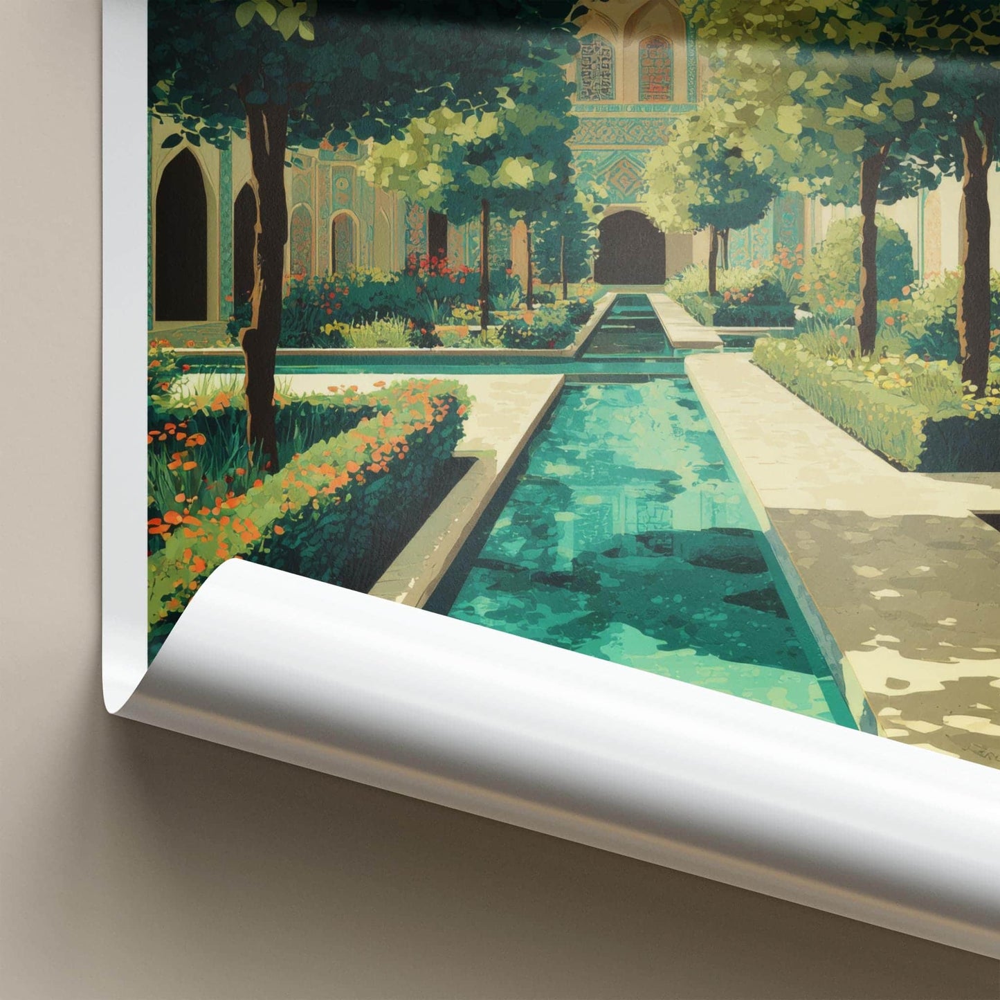 Golestan Poster - Iran Travel Art - Persian Garden Palace Home Decor
