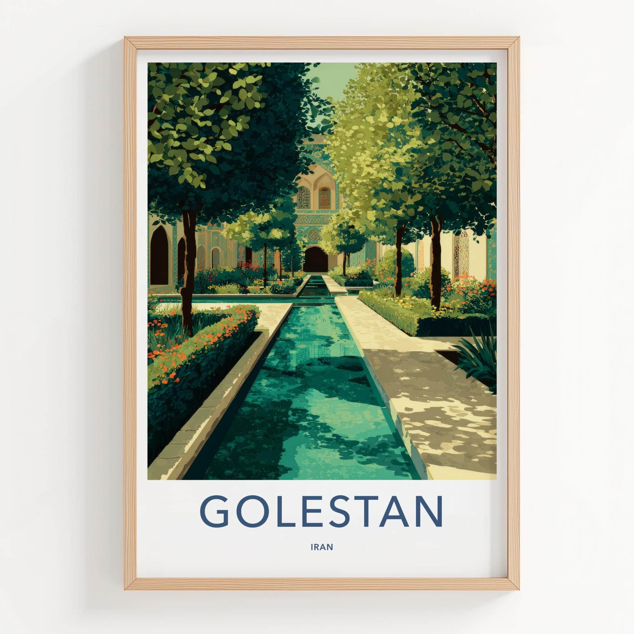 Golestan Poster - Iran Travel Art - Persian Garden Palace Home Decor