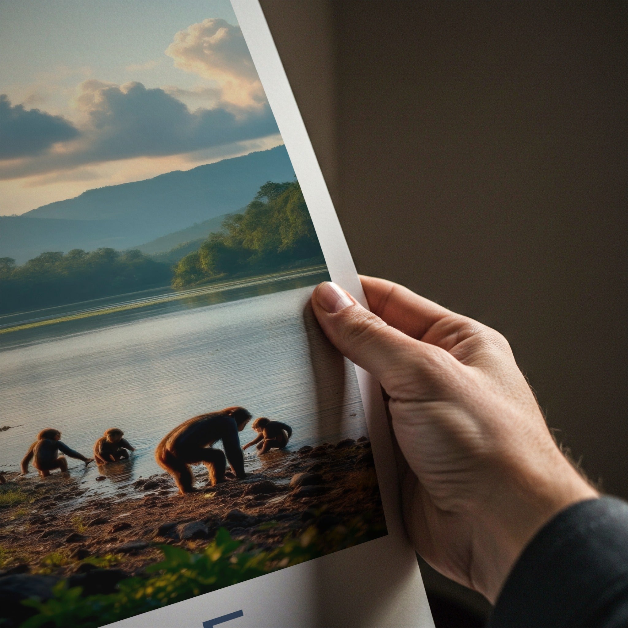 Gombe National Park Poster - Tanzania Wall Art - Chimpanzees Lake Shore Home Decor