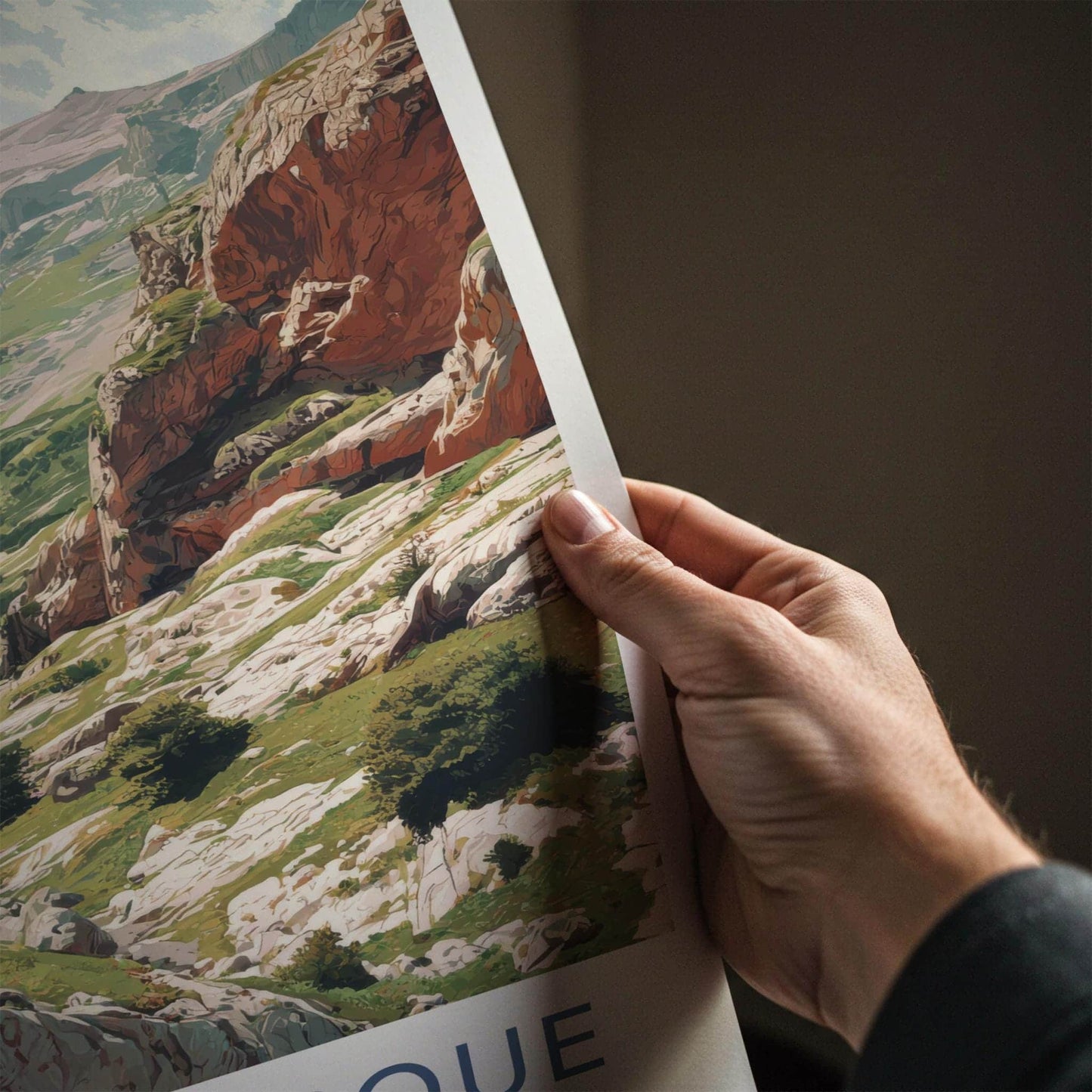 Gordolasque Poster - France Travel Art - Deep Valley Gorge Home Decor