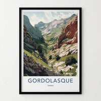 Gordolasque Poster - France Travel Art - Deep Valley Gorge Home Decor