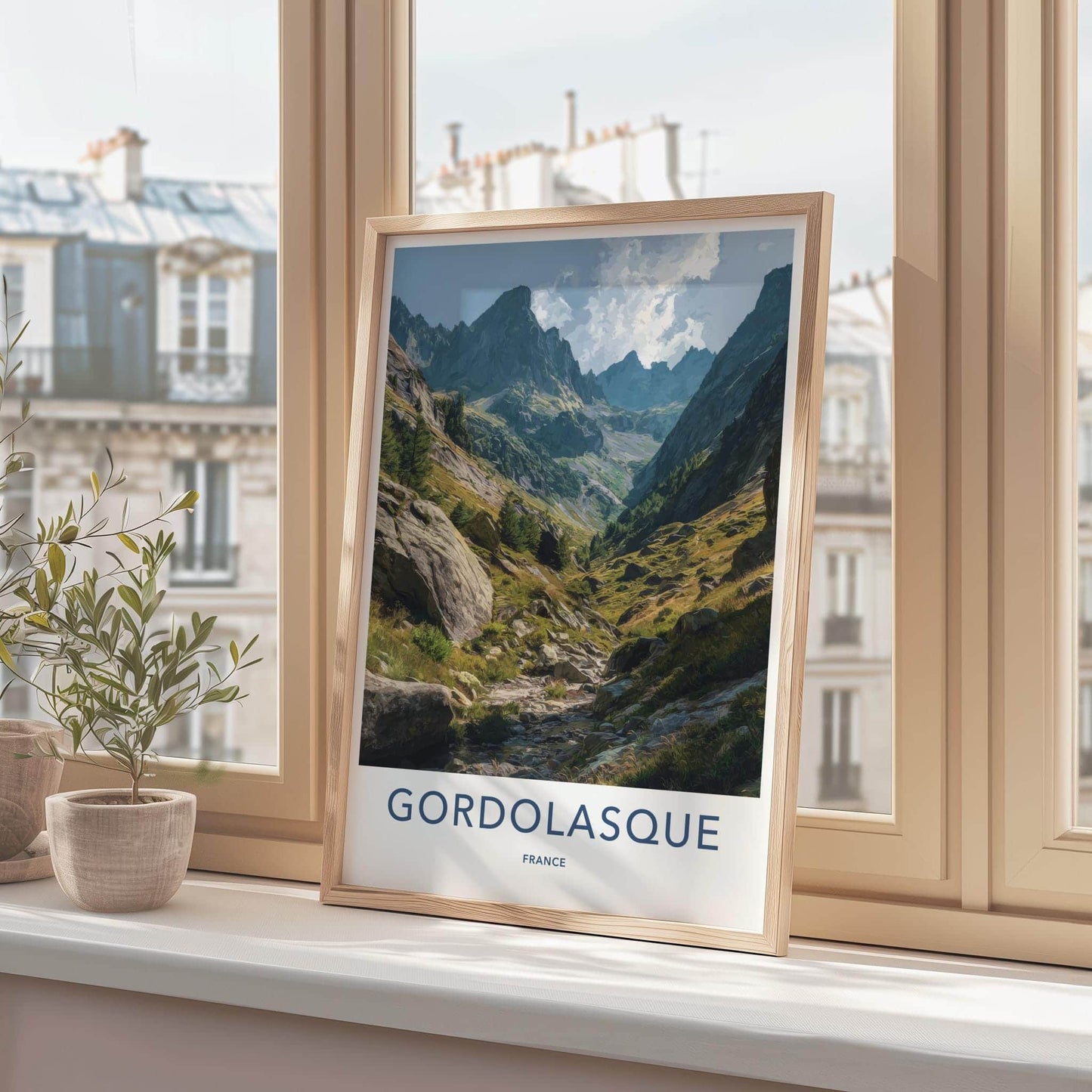 Gordolasque Poster - France Travel Art - Rocky Mountain Path Home Decor