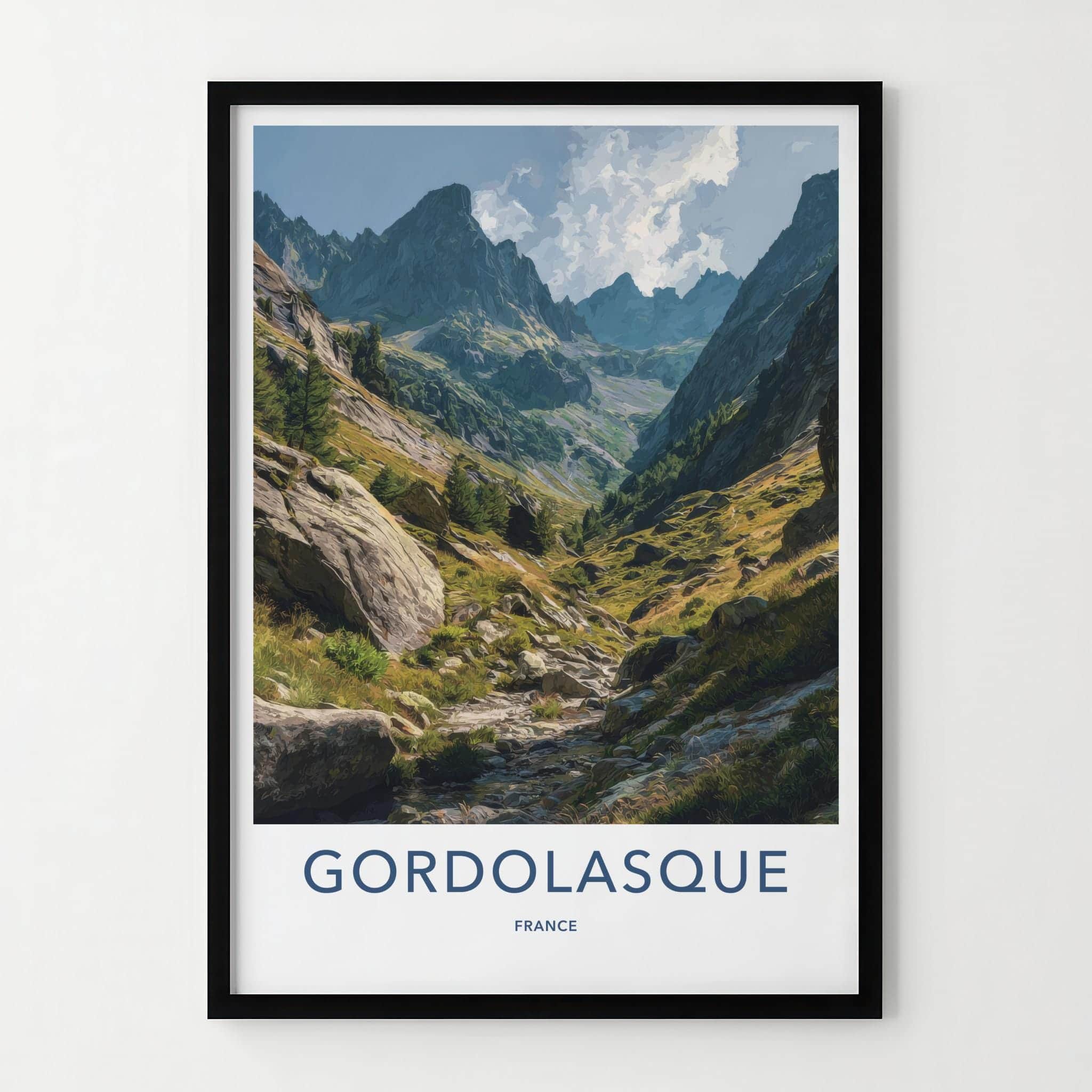 Gordolasque Poster - France Travel Art - Rocky Mountain Path Home Decor