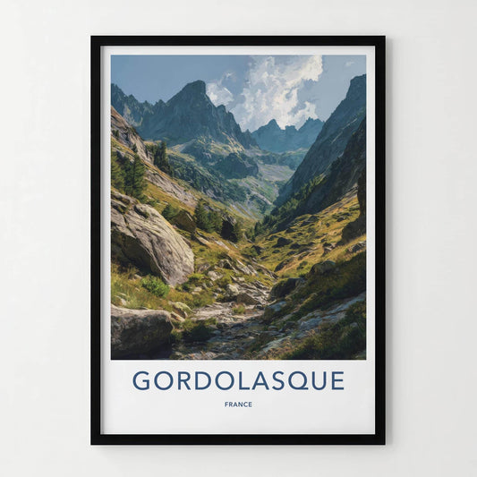 Gordolasque Poster - France Travel Art - Rocky Mountain Path Home Decor