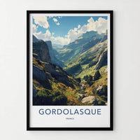 Gordolasque Poster - France Travel Print - Mountainous Valley Landscape Home Decor
