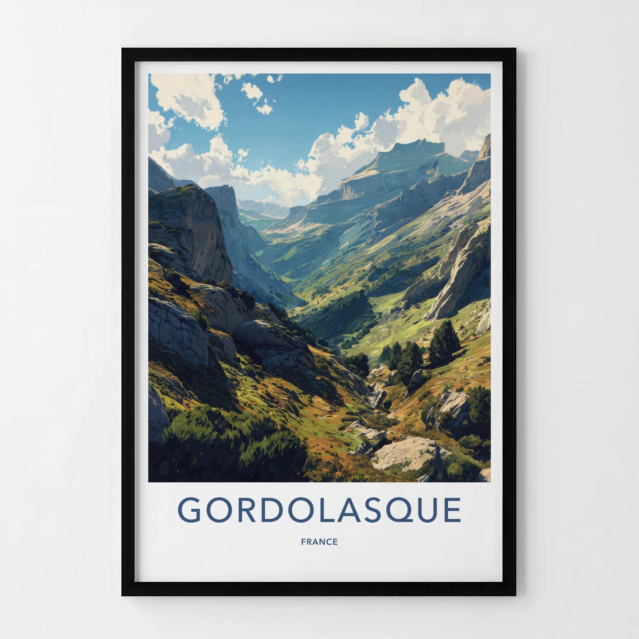 Gordolasque Poster - France Travel Print - Mountainous Valley Landscape Home Decor