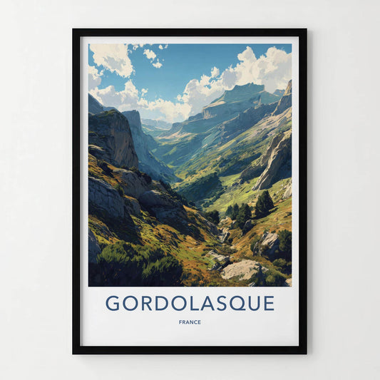 Gordolasque Poster - France Travel Print - Mountainous Valley Landscape Home Decor