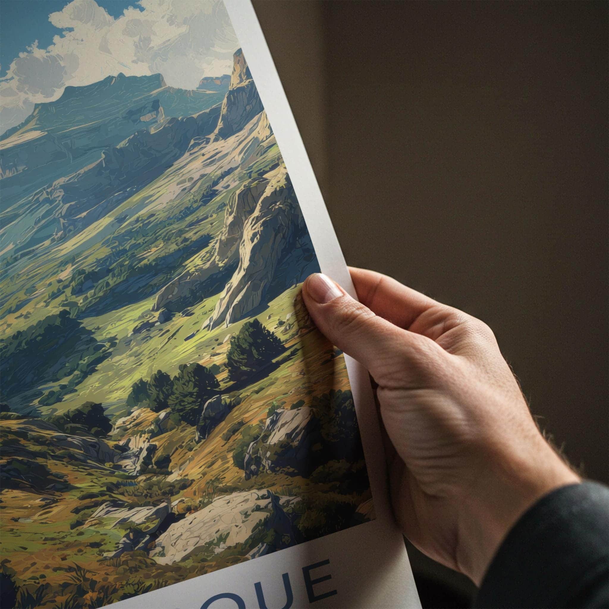 Gordolasque Poster - France Travel Print - Mountainous Valley Landscape Home Decor