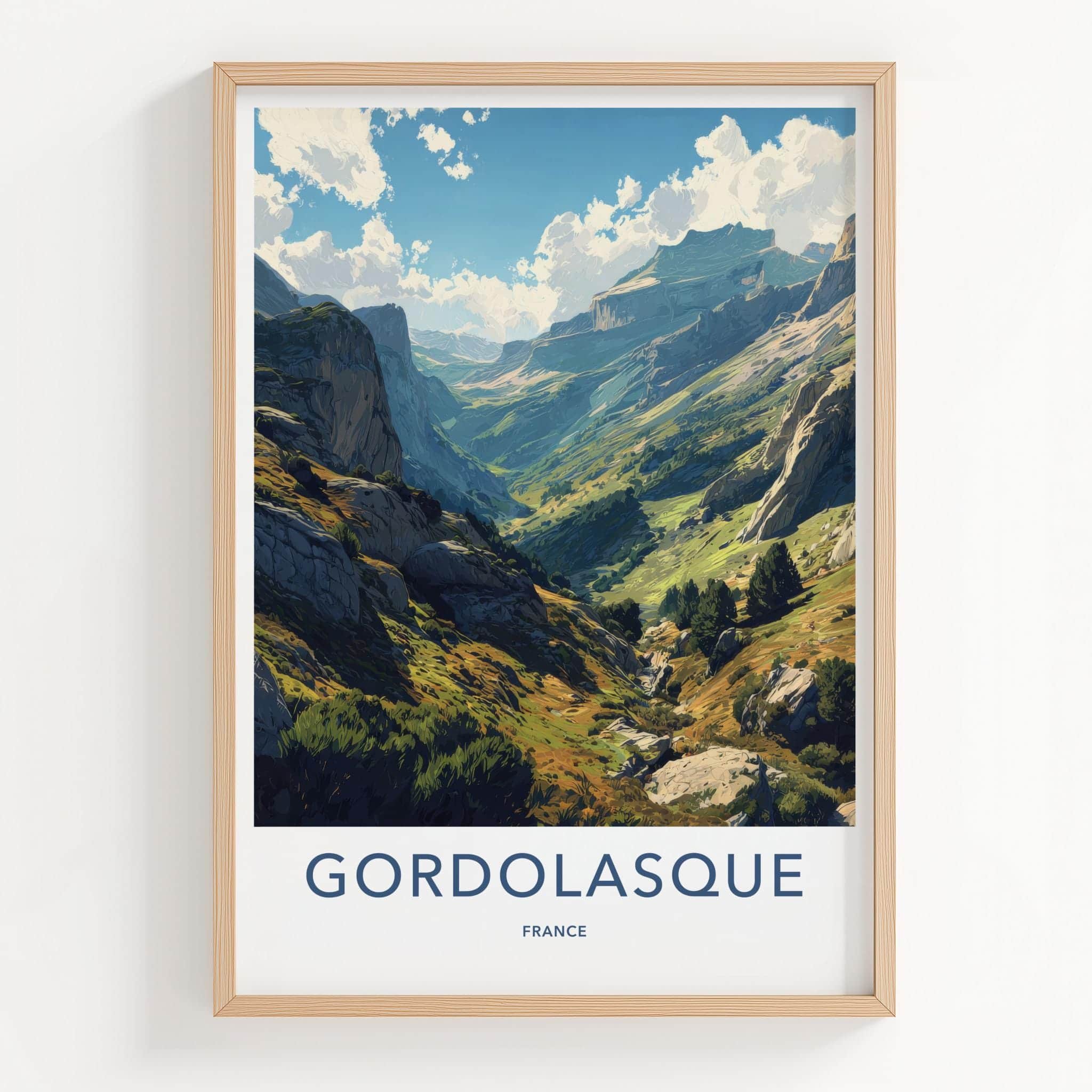 Gordolasque Poster - France Travel Print - Mountainous Valley Landscape Home Decor