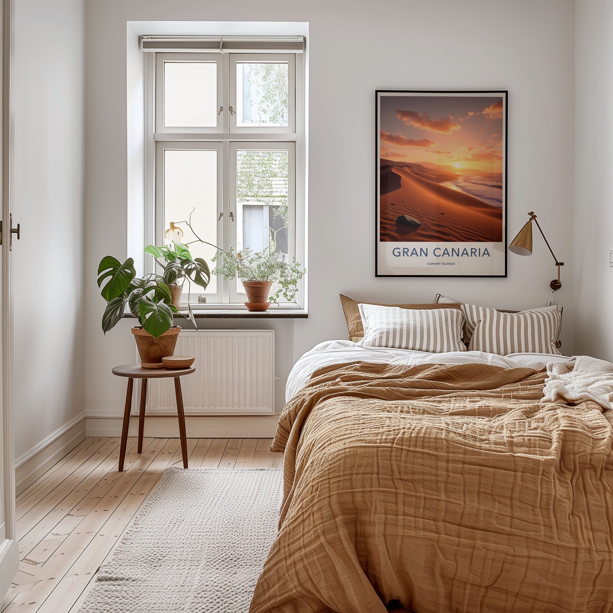 Gran Canaria Poster - Spain Travel Art - Golden Coastal Sunset Wall Decor