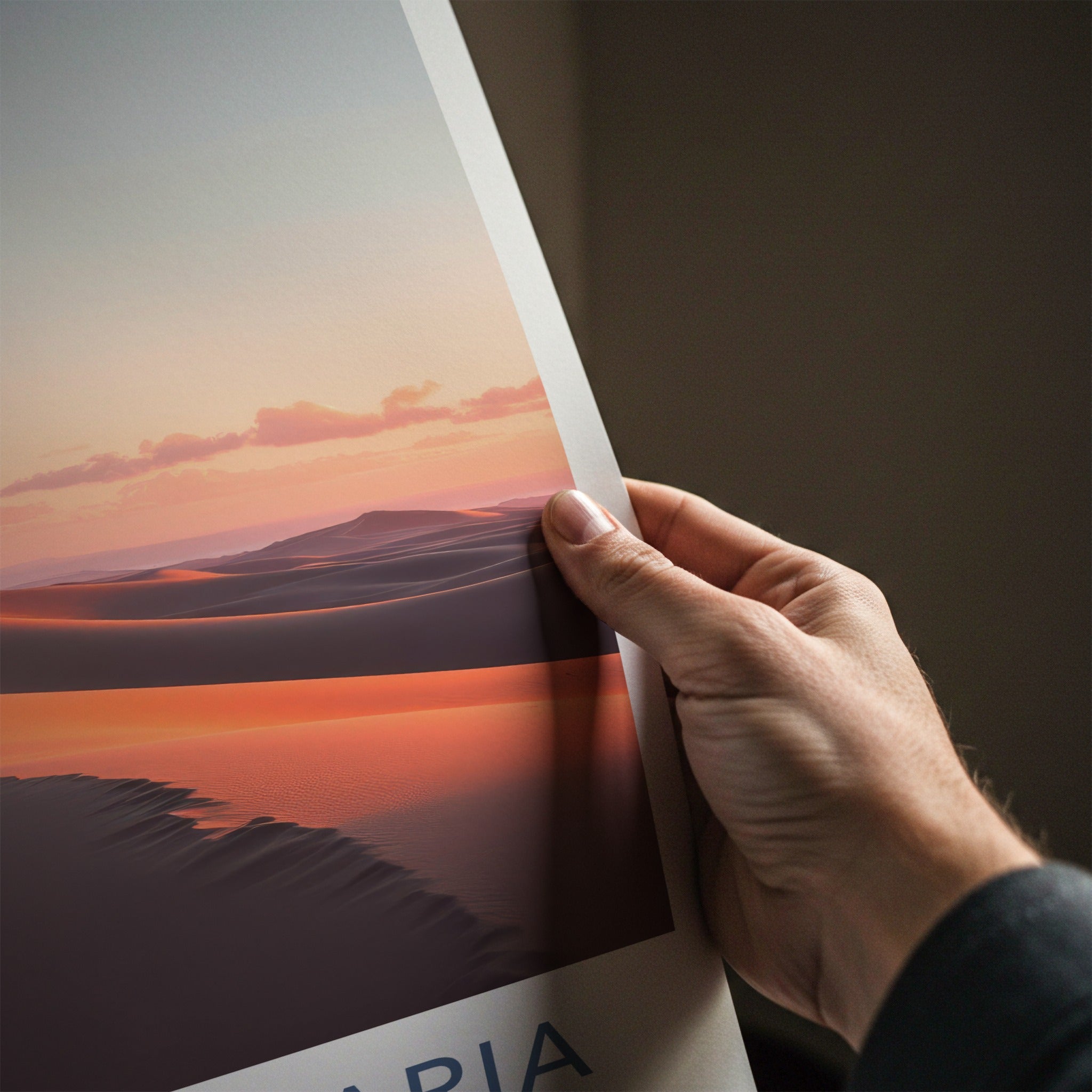 Gran Canaria Poster - Spain Travel Art - Orange Glowing Dunes Wall Decor
