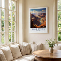 Grand Canyon National Park Poster - Arizona Travel Art - Winding River Canyon Home Decor