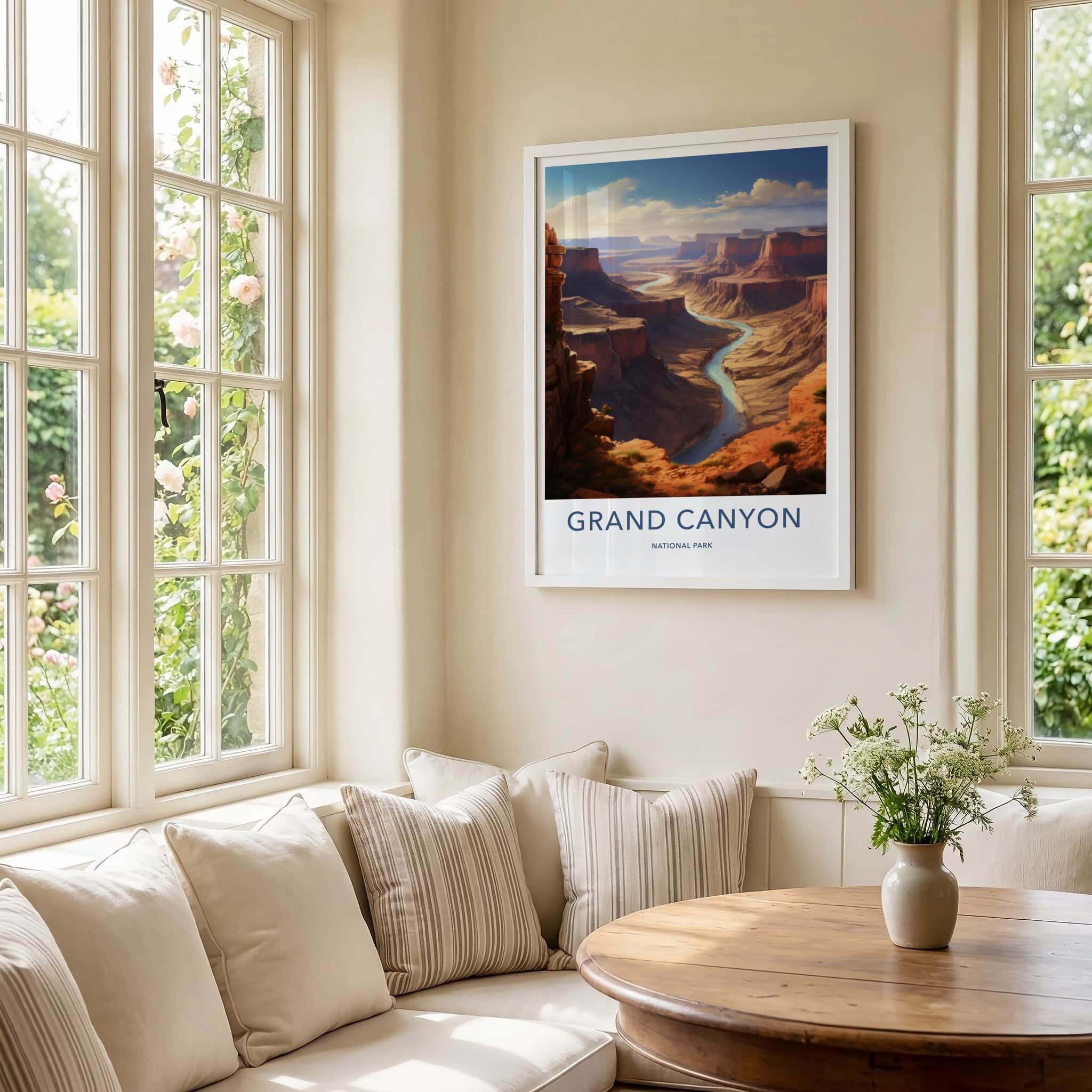 Grand Canyon National Park Poster - Arizona Travel Art - Winding River Canyon Home Decor