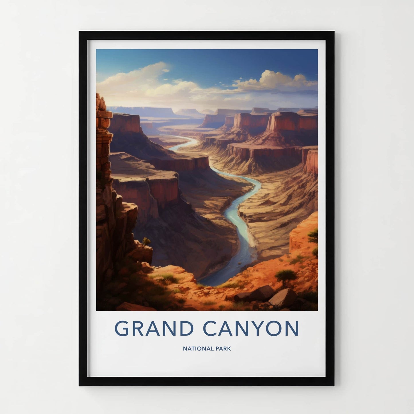 Grand Canyon National Park Poster - Arizona Travel Art - Winding River Canyon Home Decor