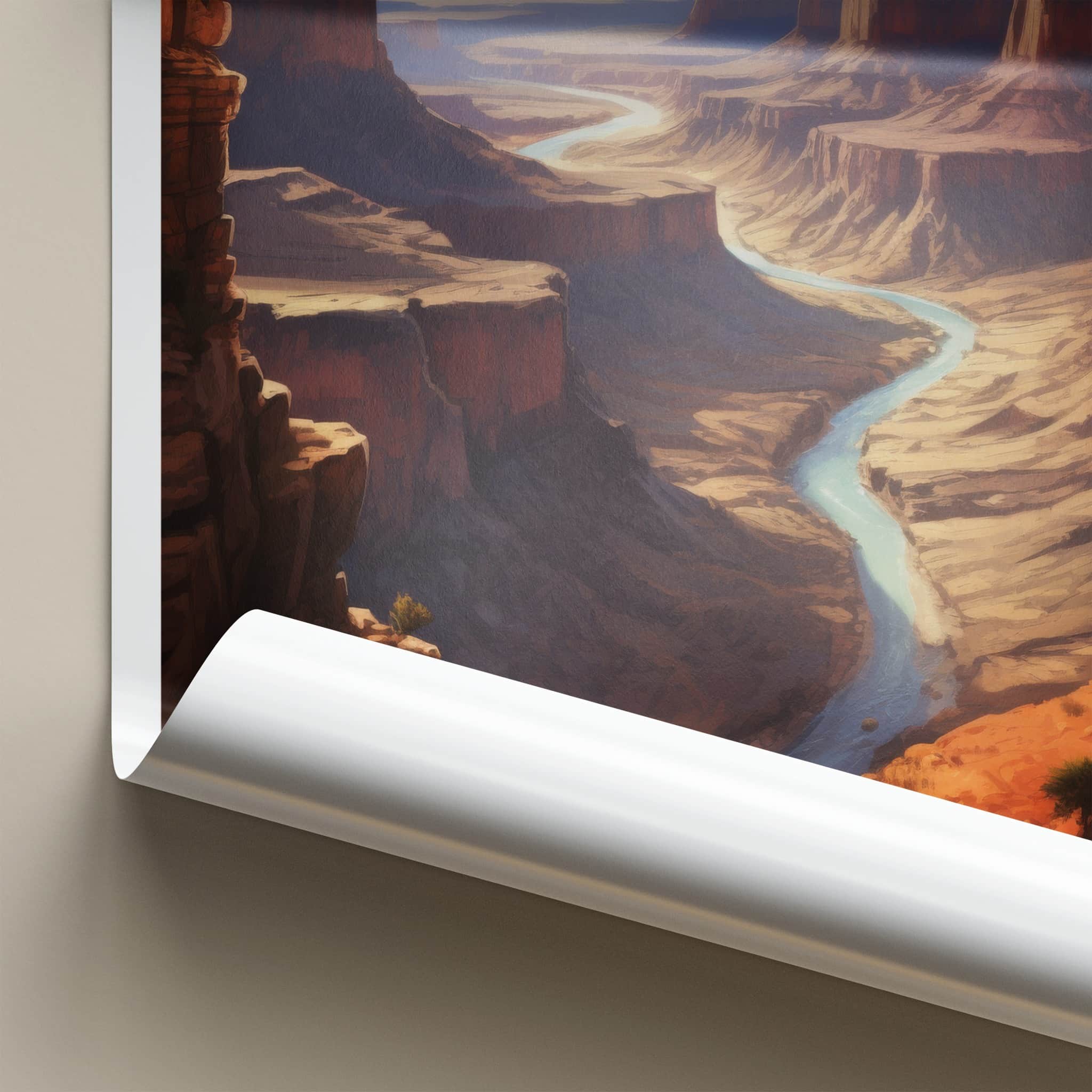 Grand Canyon National Park Poster - Arizona Travel Art - Winding River Canyon Home Decor