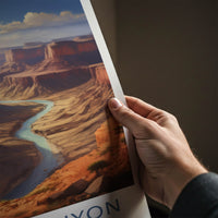 Grand Canyon National Park Poster - Arizona Travel Art - Winding River Canyon Home Decor