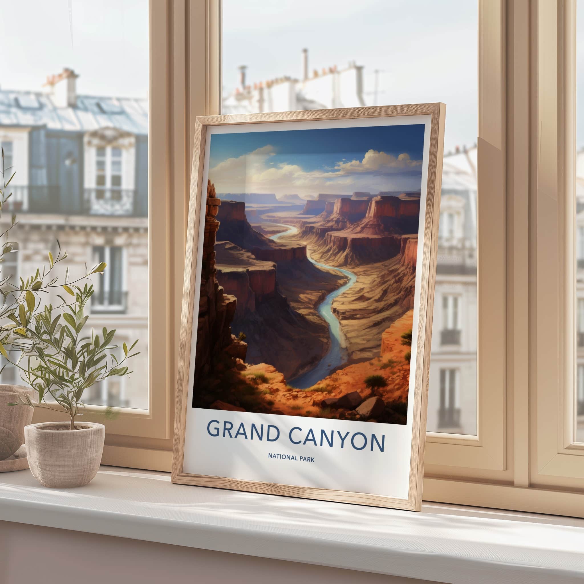 Grand Canyon National Park Poster - Arizona Travel Art - Winding River Canyon Home Decor