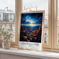 Grand Canyon Poster - Arizona Travel Art - Vast Canyon Moonscape Home Decor