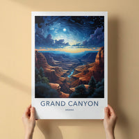 Grand Canyon Poster - Arizona Travel Art - Vast Canyon Moonscape Home Decor