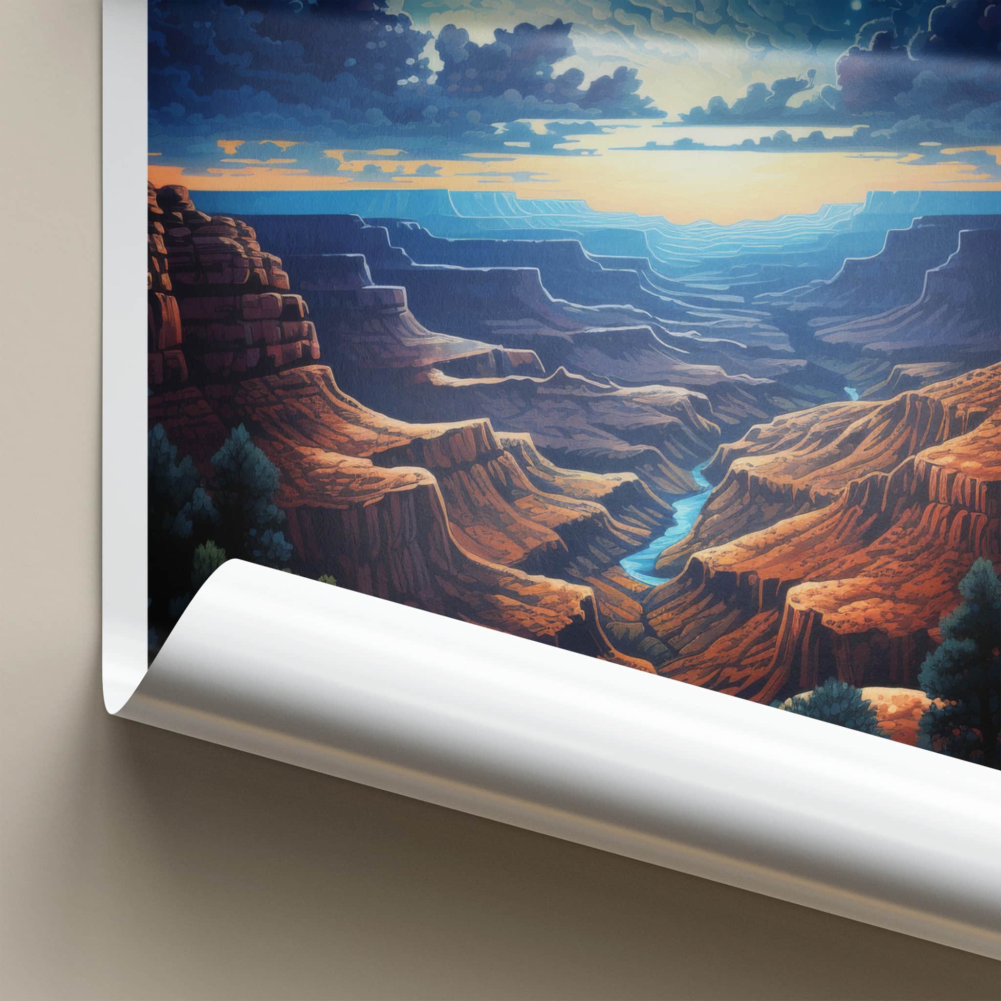 Grand Canyon Poster - Arizona Travel Art - Vast Canyon Moonscape Home Decor