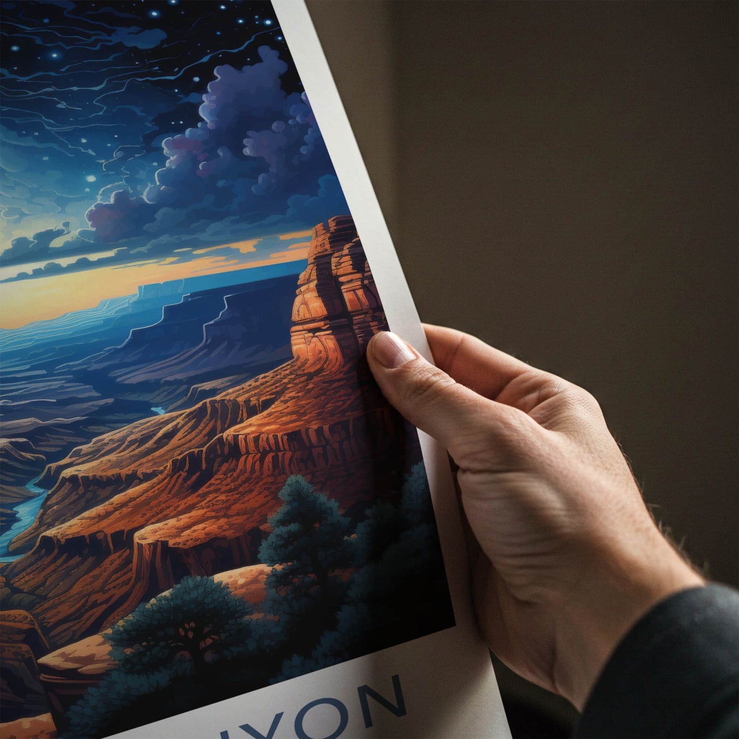 Grand Canyon Poster - Arizona Travel Art - Vast Canyon Moonscape Home Decor