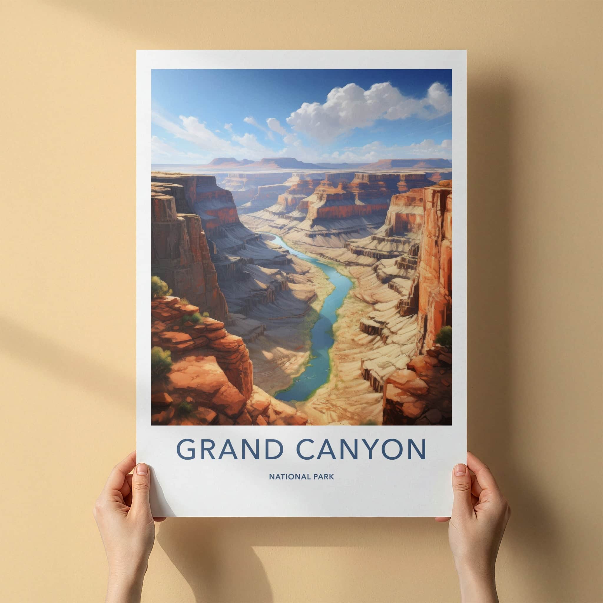 Grand Canyon Poster - Arizona Travel Art - Vast River Canyon Home Decor