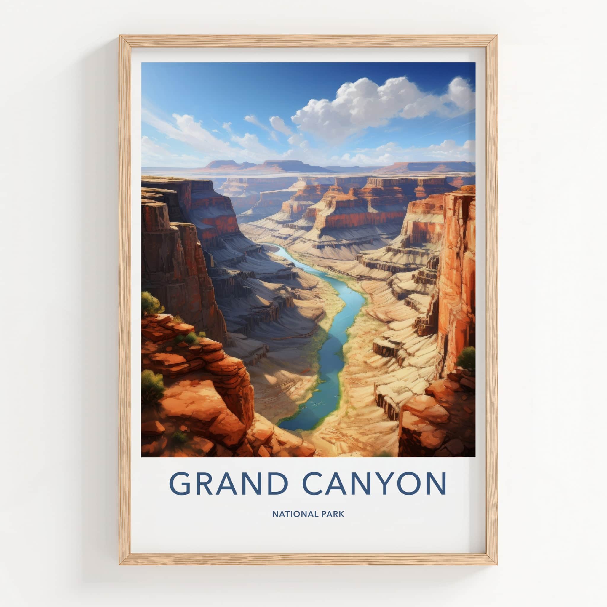 Grand Canyon Poster - Arizona Travel Art - Vast River Canyon Home Decor