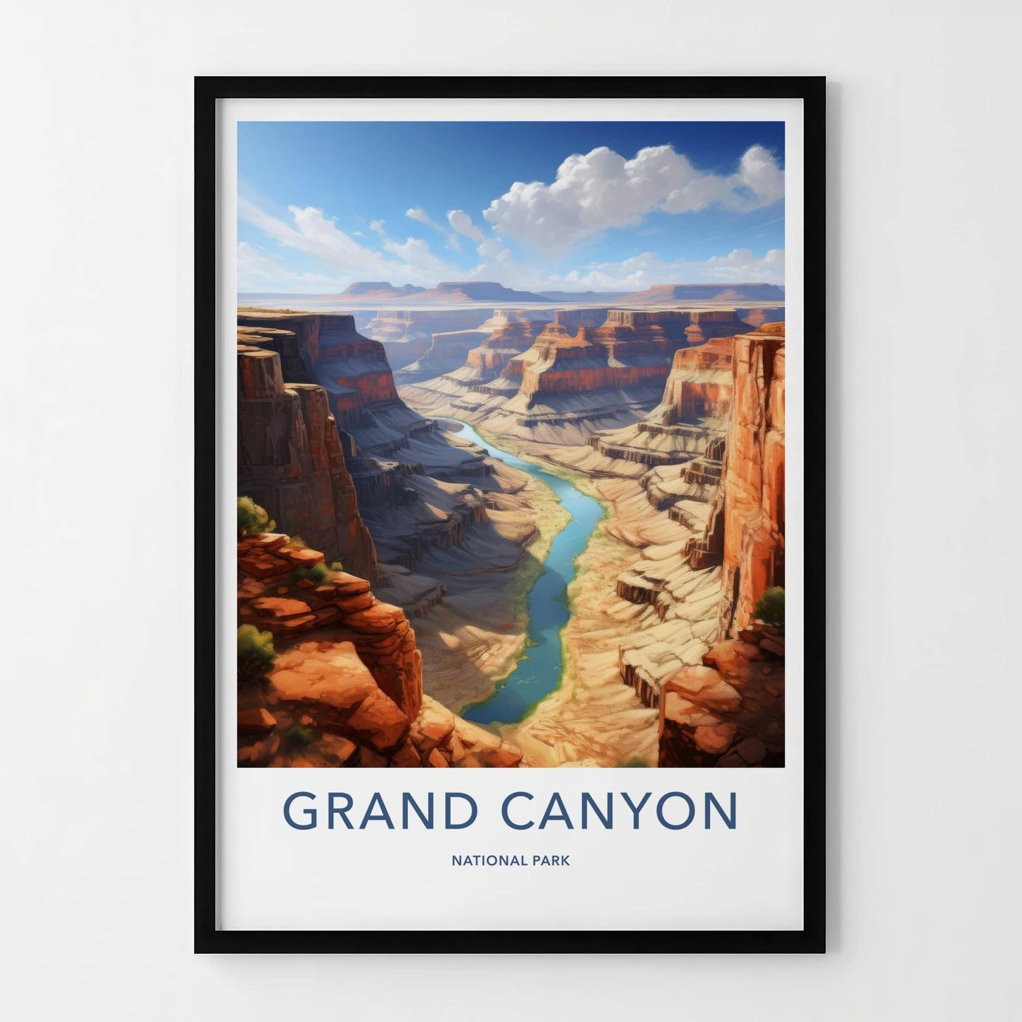 Grand Canyon Poster - Arizona Travel Art - Vast River Canyon Home Decor