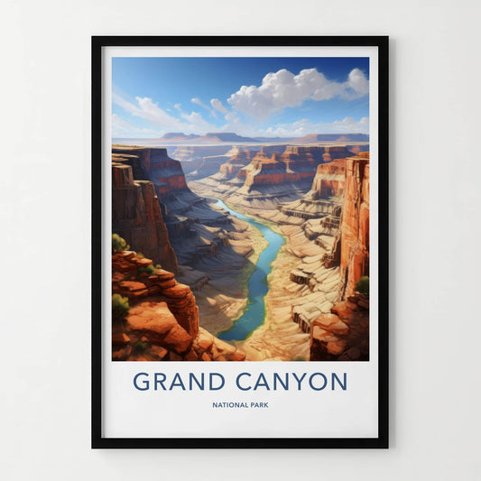 Grand Canyon Poster - Arizona Travel Art - Vast River Canyon Home Decor
