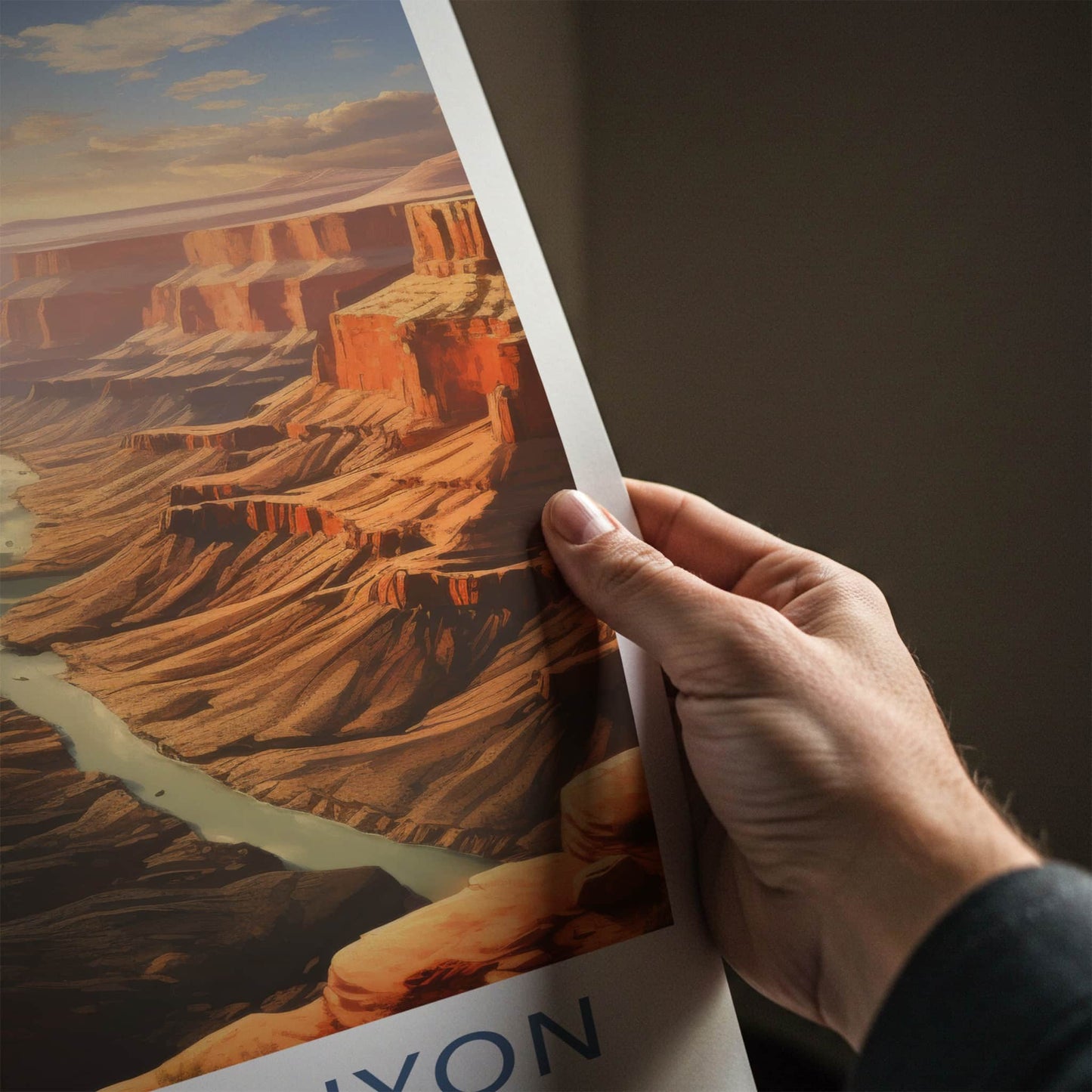 Grand Canyon Poster - Arizona Wall Art - Winding River Sunset Home Decor