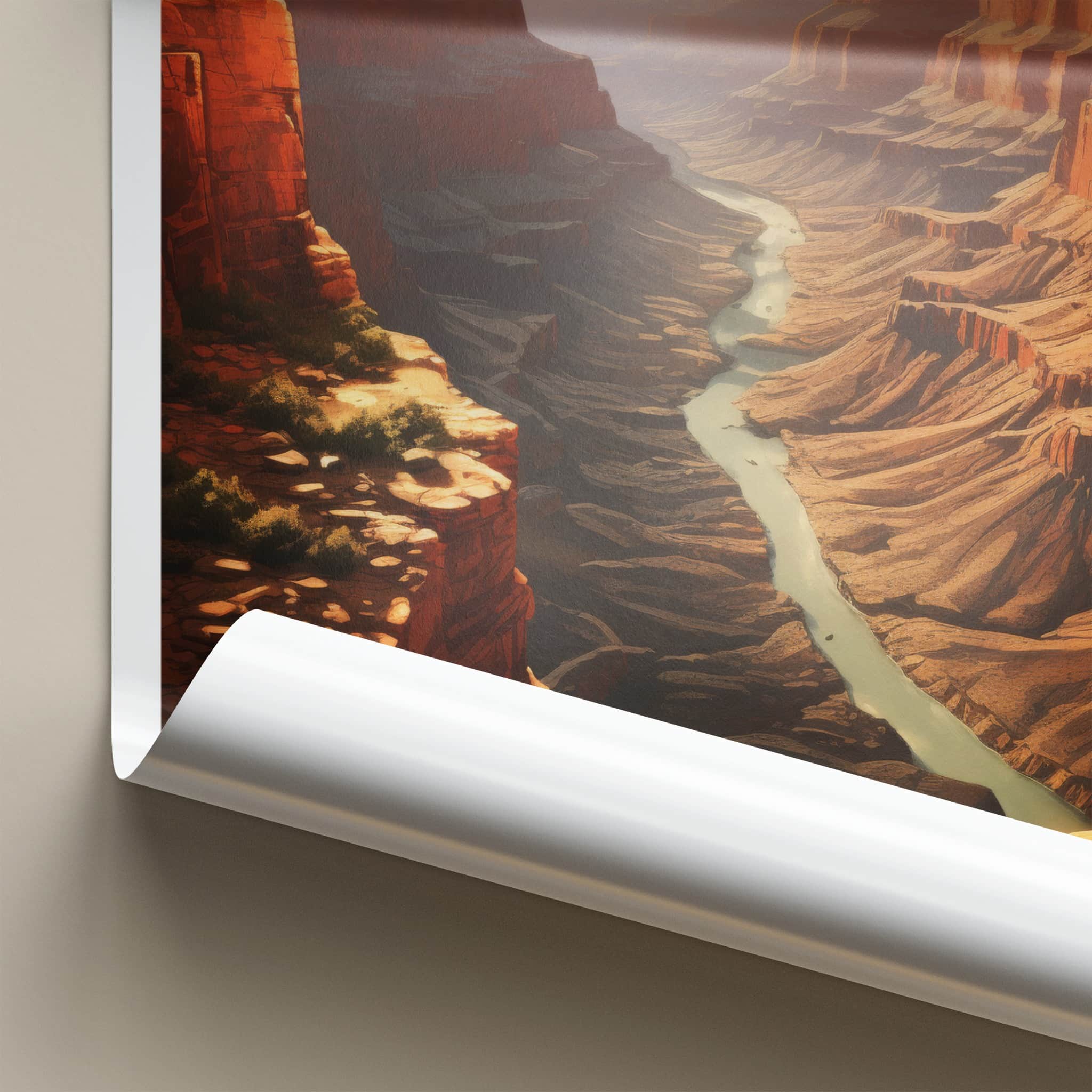 Grand Canyon Poster - Arizona Wall Art - Winding River Sunset Home Decor