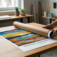 Grand Prismatic Poster - Wyoming Travel Art - Vivid Prismatic Spring Home Decor