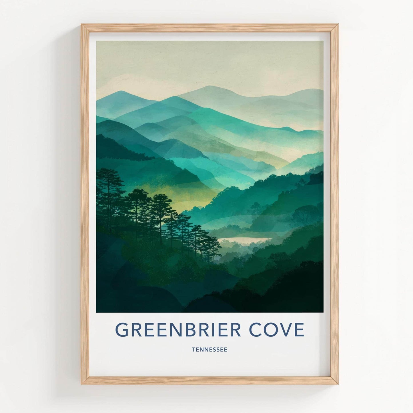 Greenbrier Cove Poster - Tennessee Fine Art - Vibrant Green Hills Home Art