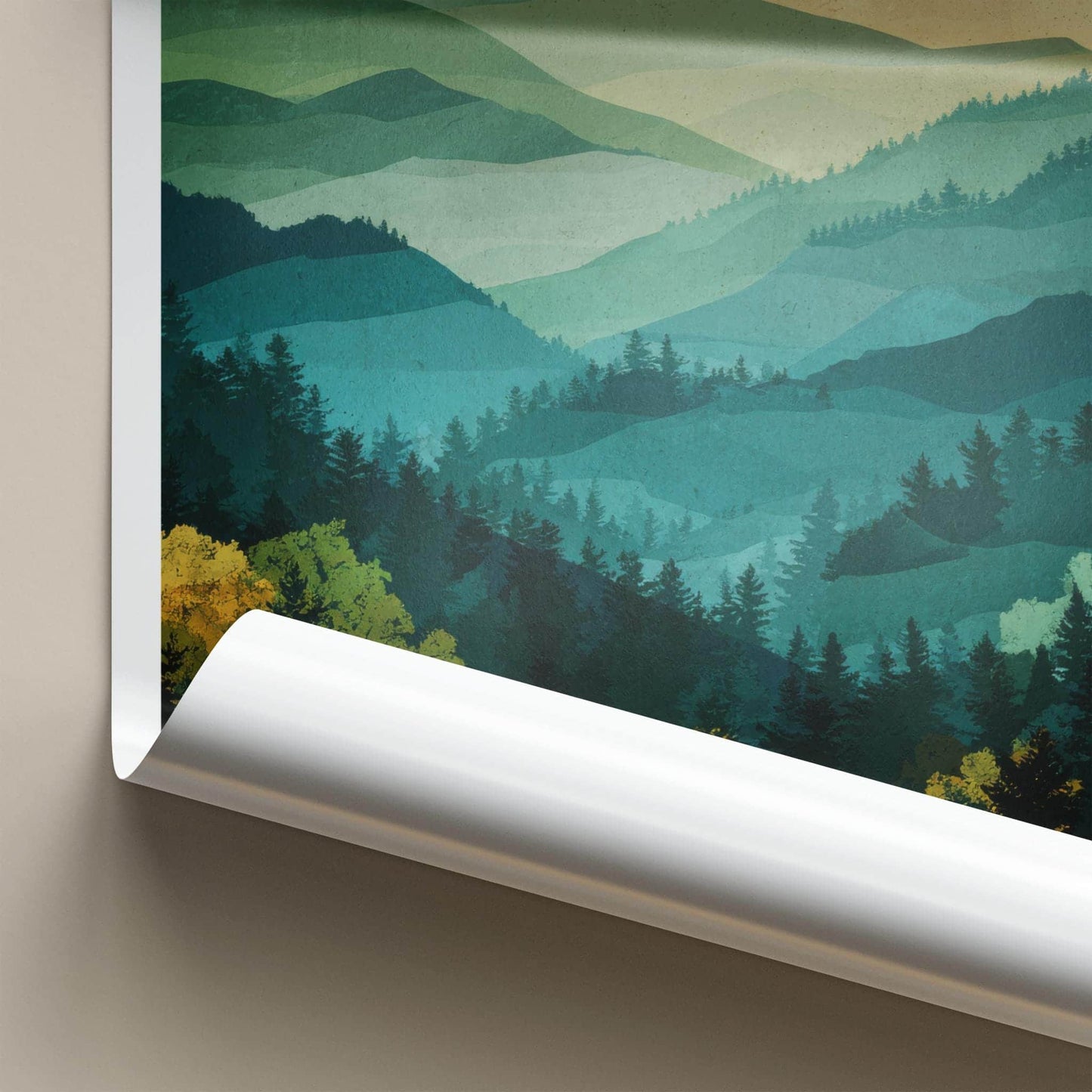 Greenbrier Cove Poster - Tennessee Wall Art - Layered Forest Mountains Home Decor