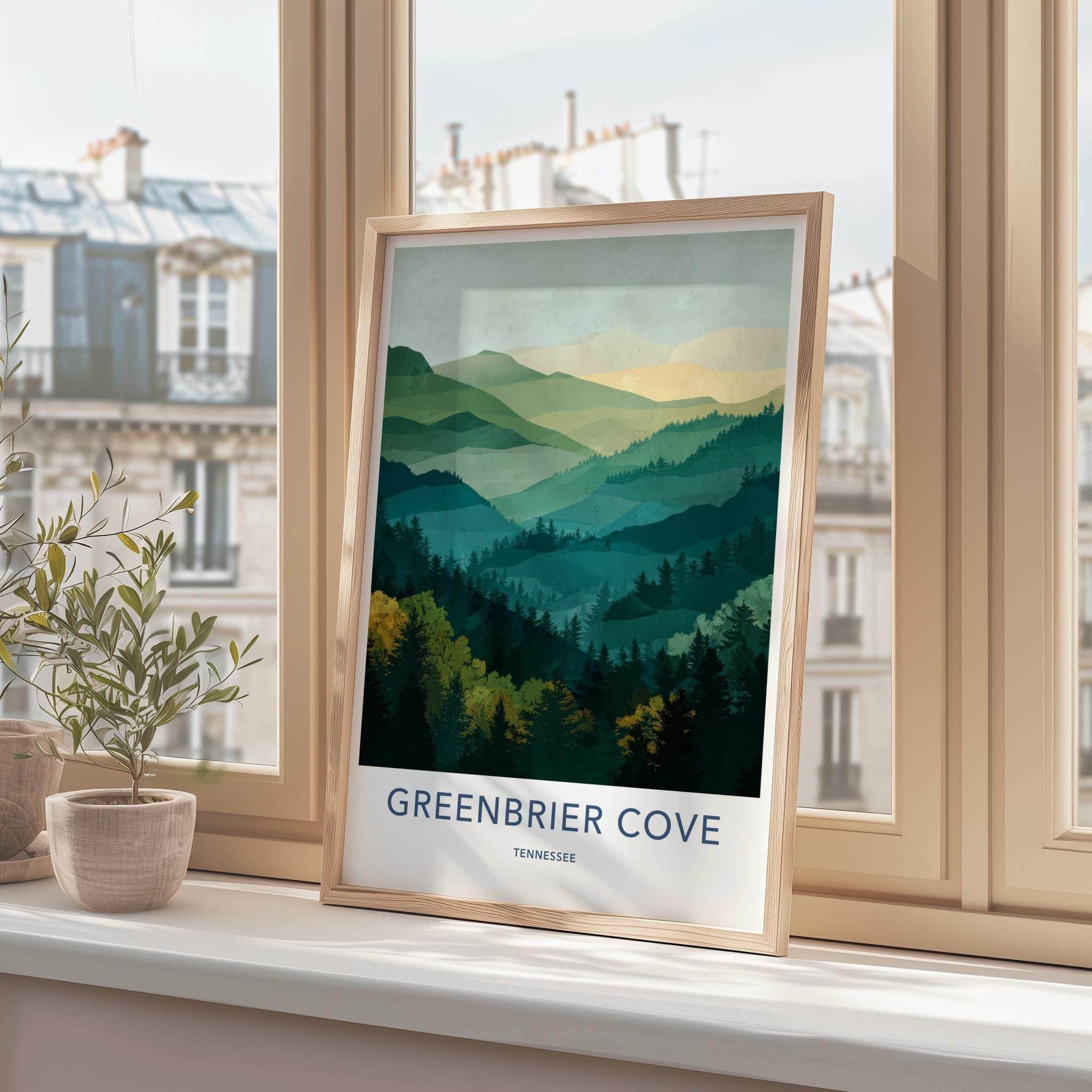 Greenbrier Cove Poster - Tennessee Wall Art - Layered Forest Mountains Home Decor