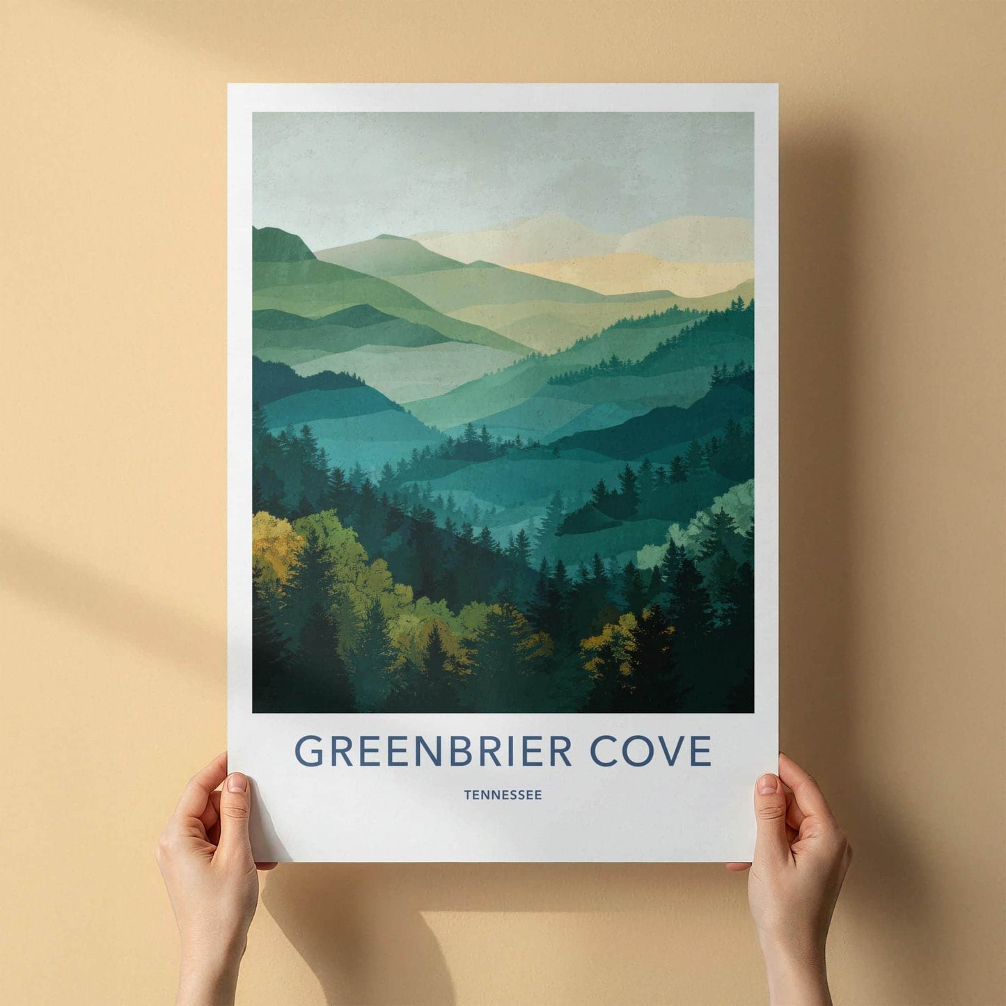 Greenbrier Cove Poster - Tennessee Wall Art - Layered Forest Mountains Home Decor