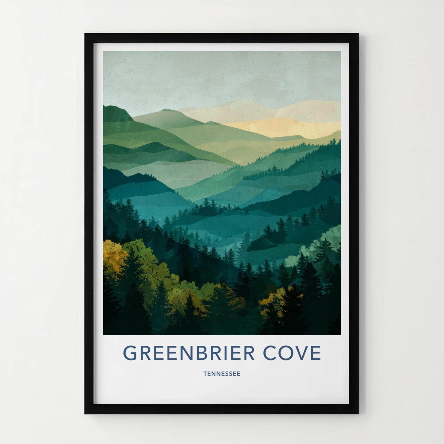 Greenbrier Cove Poster - Tennessee Wall Art - Layered Forest Mountains Home Decor