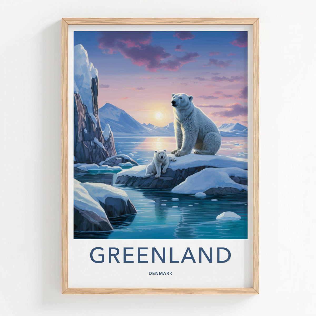 Greenland Poster - Arctic Wall Art With Majestic Polar Bears & Icy