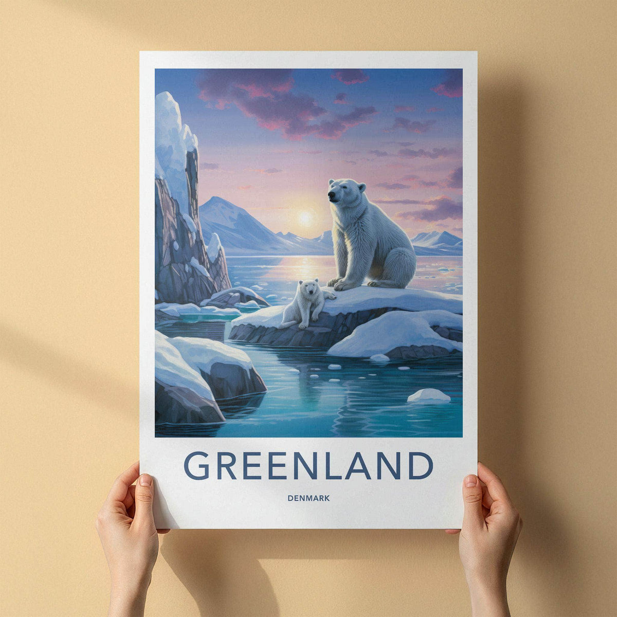 Greenland Poster - Arctic Wall Art With Majestic Polar Bears & Icy