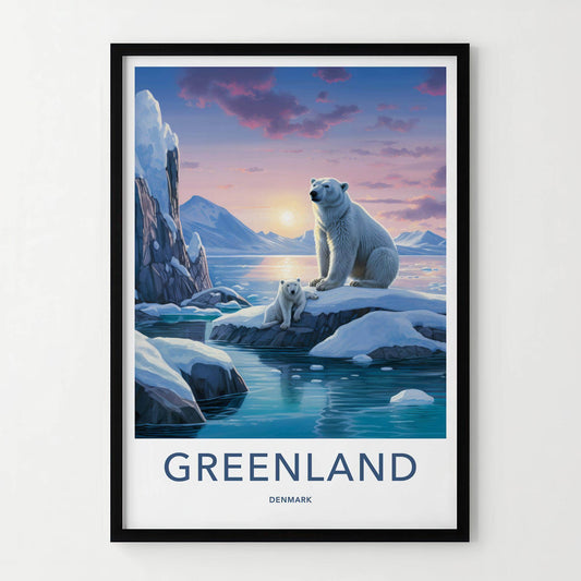 Greenland Poster - Arctic Wall Art With Majestic Polar Bears & Icy