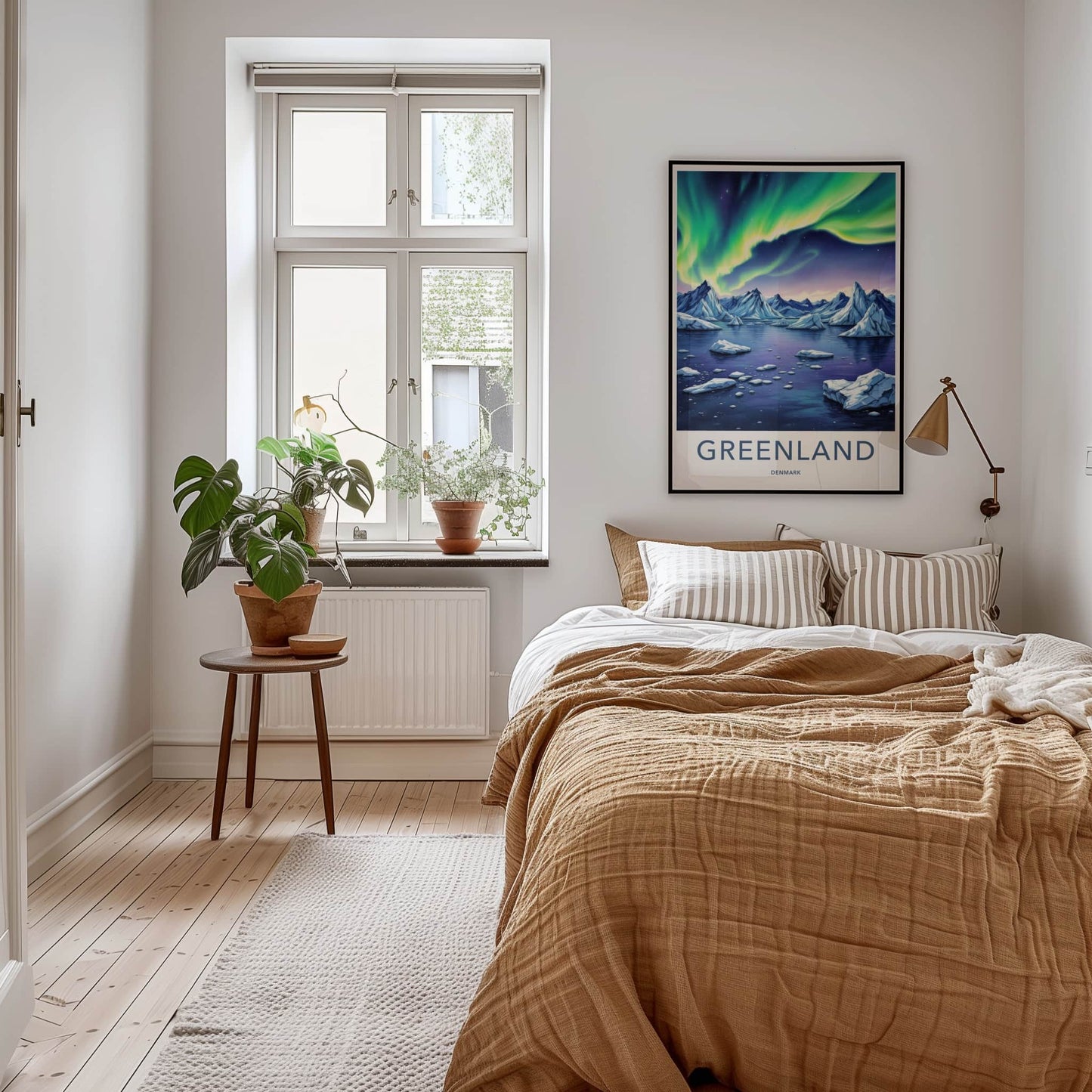 Greenland Poster - Denmark Travel Art - Aurora Mountains Ice Home Decor