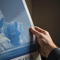 Grey Glacier Poster - Chile Travel Art - Towering Ice Formations Wall Decor