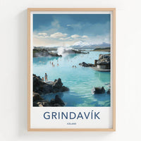 Grindavik Poster - Iceland Wall Art Featuring Volcanic Landscape
