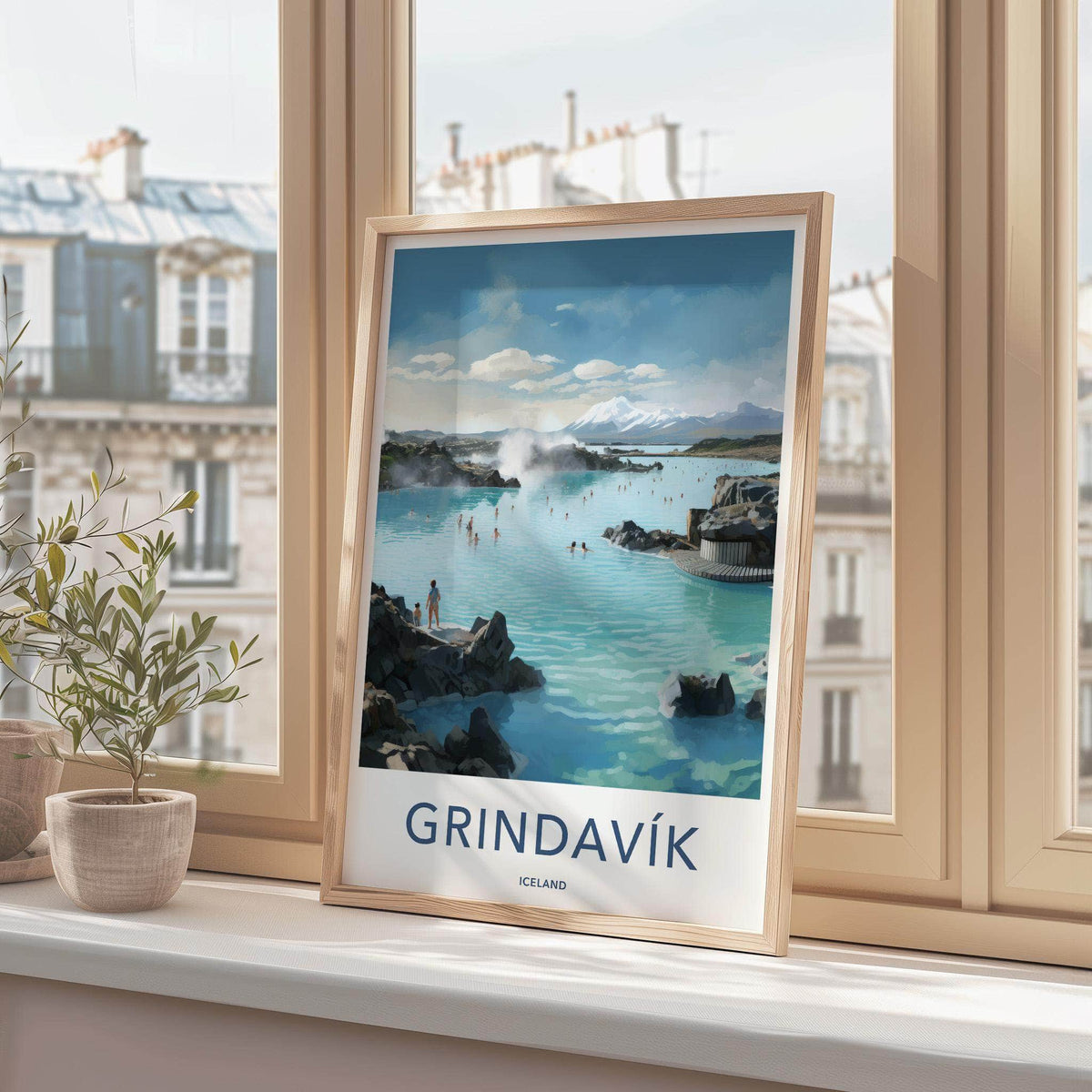 Grindavik Poster - Iceland Wall Art Featuring Volcanic Landscape