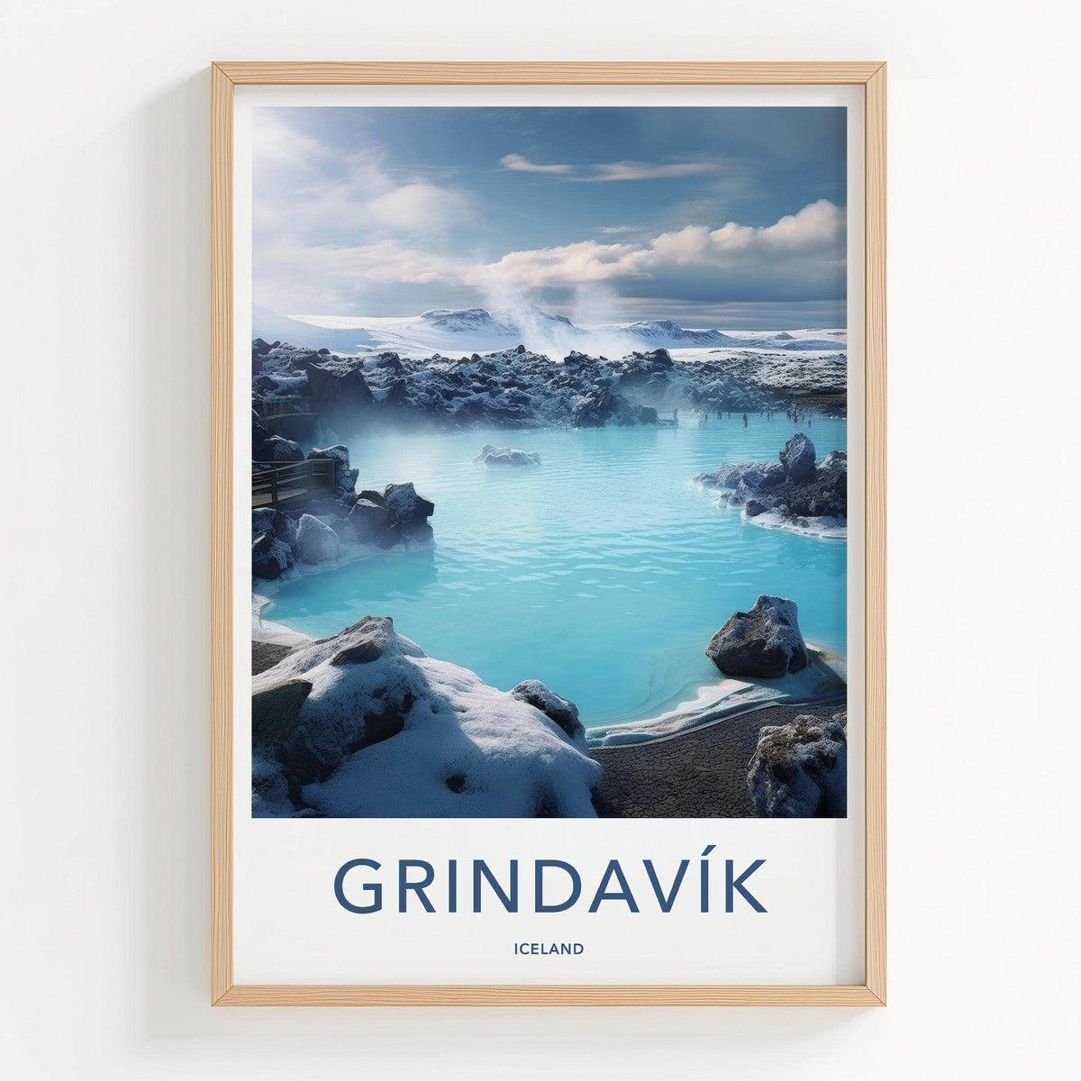 Grindavik Poster - Iceland Wall Art Featuring Volcanic Landscape