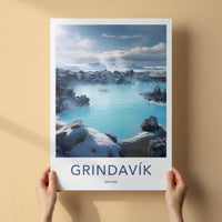Grindavik Poster - Iceland Wall Art Featuring Volcanic Landscape